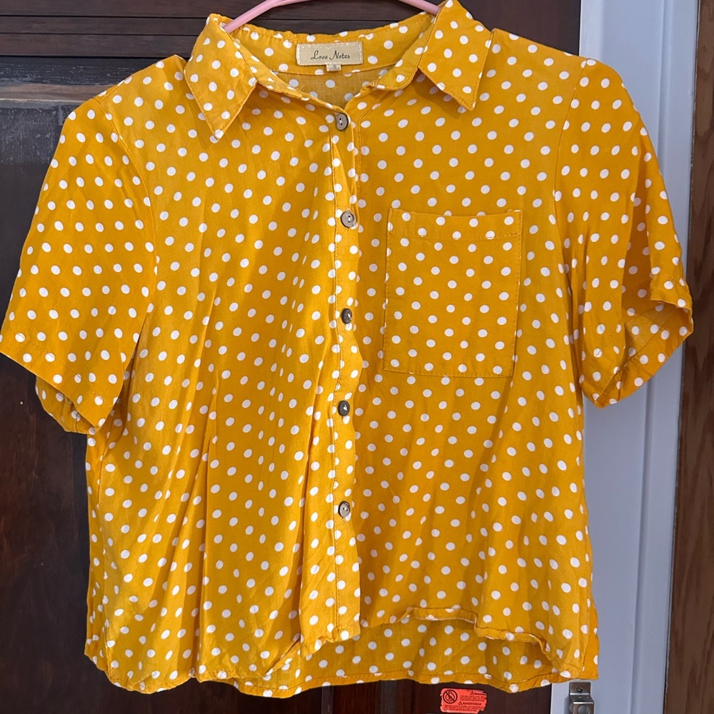 Yellow Polka Dot Blouse
